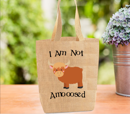 Highland Cow Tote Bag, Cow Bag, Personalised Tote Bag